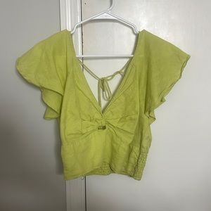 Anthropologie green crop top